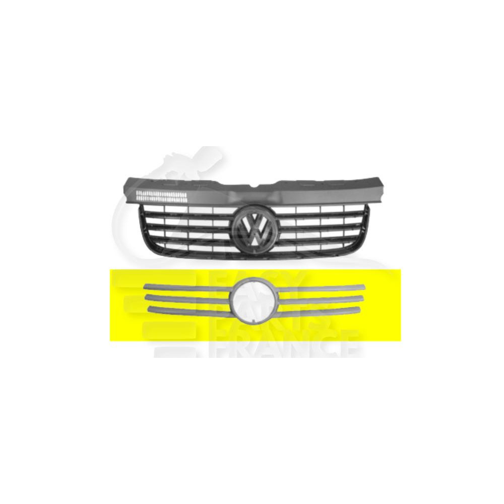 GRILLE DE CALANDRE EXTÉRIEUR MODÈLE CARAVELLE - CARAVAN pour VOLKSWAGEN TRANSPORTER