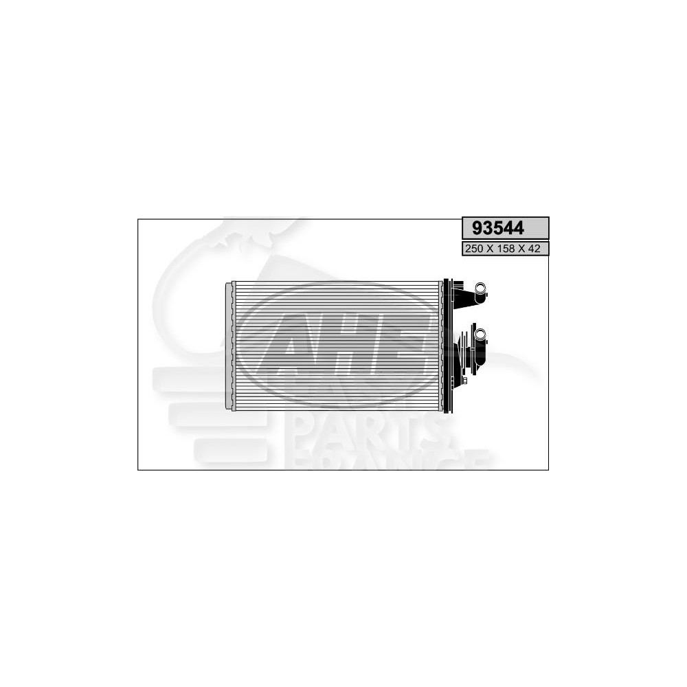 RADIATEUR DE CHAUFFAGE TOUS TYPES 250 X 158 X 42 pour ALFA ROMEO 155