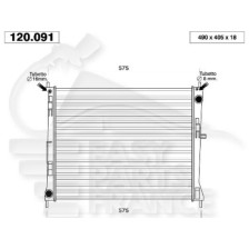 RADIATEUR POUR MICRA K12 1.5 DCI SANS CLIM pour NISSAN NOTE