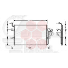 CONDENSEUR ESSENCE - DIESEL 555 X 360 X 16 pour SEAT IBIZA