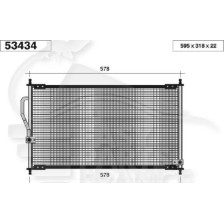 CONDENSEUR 2.0 I 16 V 595 X 320 X 20 pour HONDA CRV