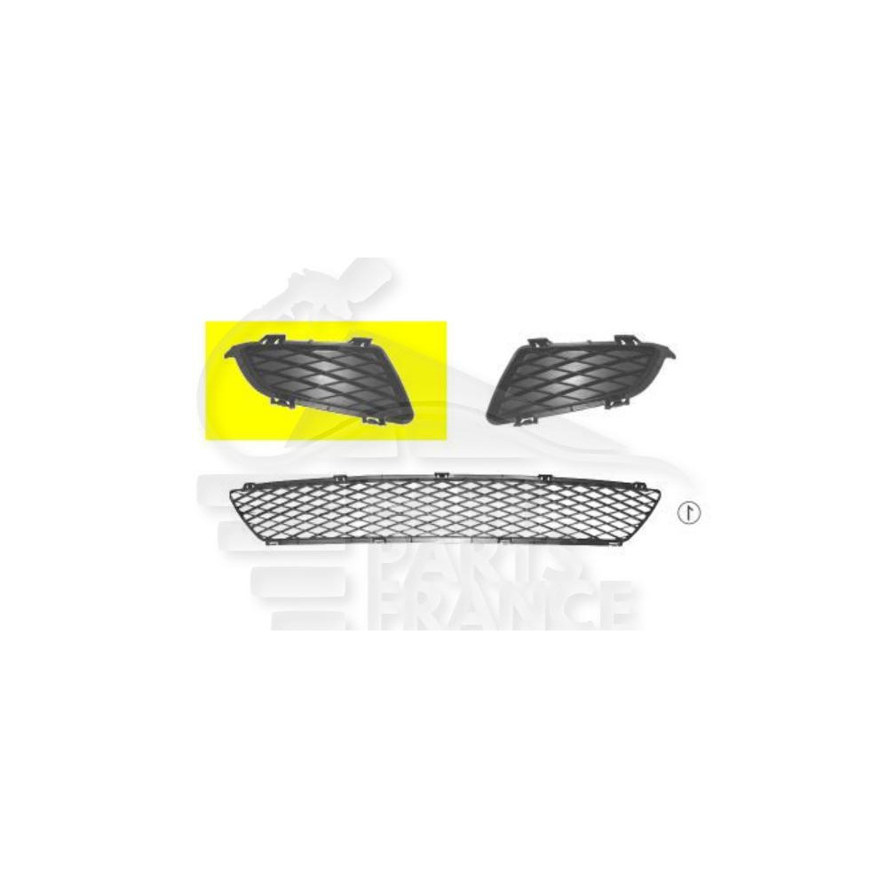 GRILLE DE PARE-CHOC AVANT-DROIT NOIRE SAUF SPORT/TURBO pour MAZDA MAZDA 6