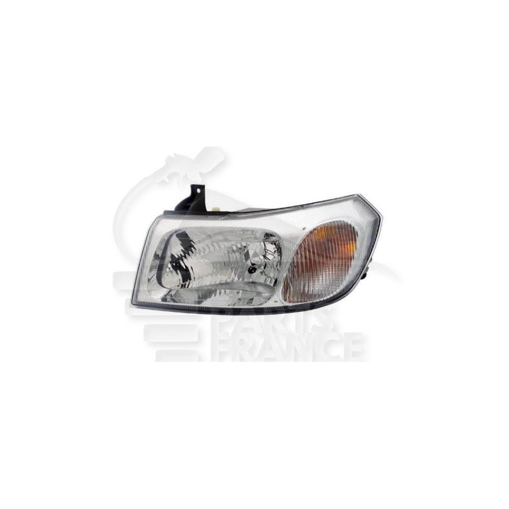 PHARE OPTIQUE GAUCHE H4 ÉLECTRIQUE SANS MOTEUR FOND CHROME pour FORD TRANSIT