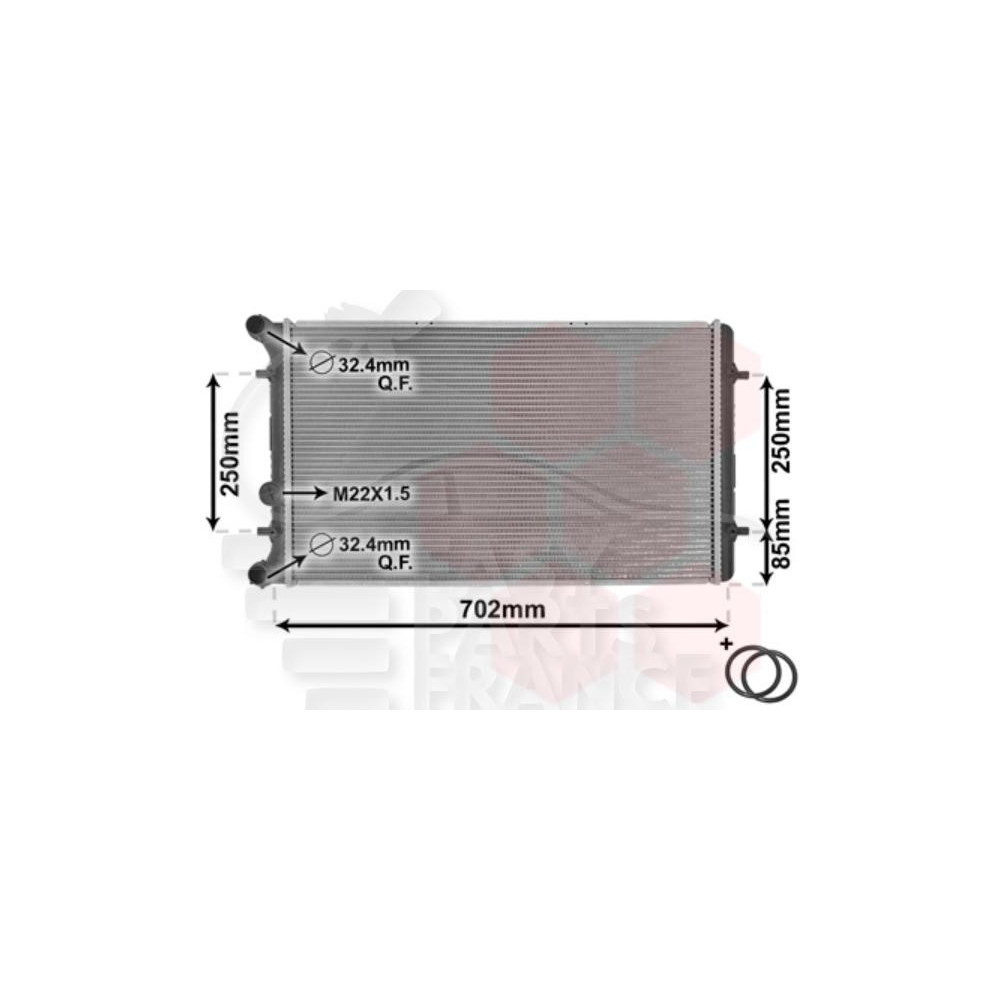 RADIATEUR 2.3 20V / 2.8 / 3.2 650 X 414 X 34 pour VOLKSWAGEN GOLF