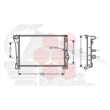RADIATEUR 1.3 JTD MODÈLE MAGNETI 580 X 305 X 38 pour LANCIA YPSILON