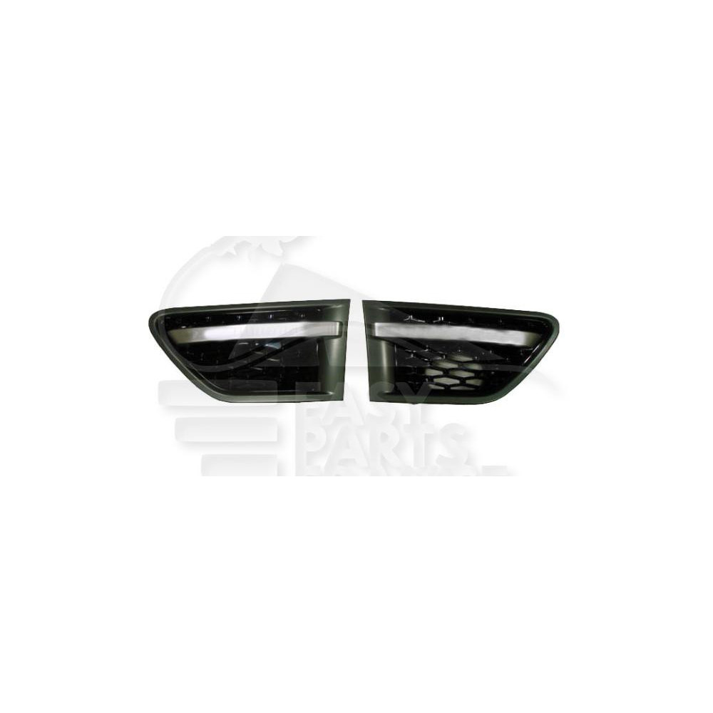 GRILLE AILE AVANT-DROIT NOIRE MODÈLE AUTOBIOGRAPHY pour LAND ROVER RANGE ROVER
