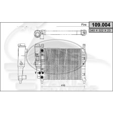 RADIATEUR 1.0 FIRE SANS CLIM 344 X 322 X 30 pour FIAT UNO