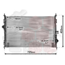 RADIATEUR TOUS TYPES 650 X 433 X 18 pour CITROEN JUMPY