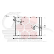 RADIATEUR ESSENCE BOÎTE MÉCA 623 X 486 X 24 → 05 pour BMW S5 E60