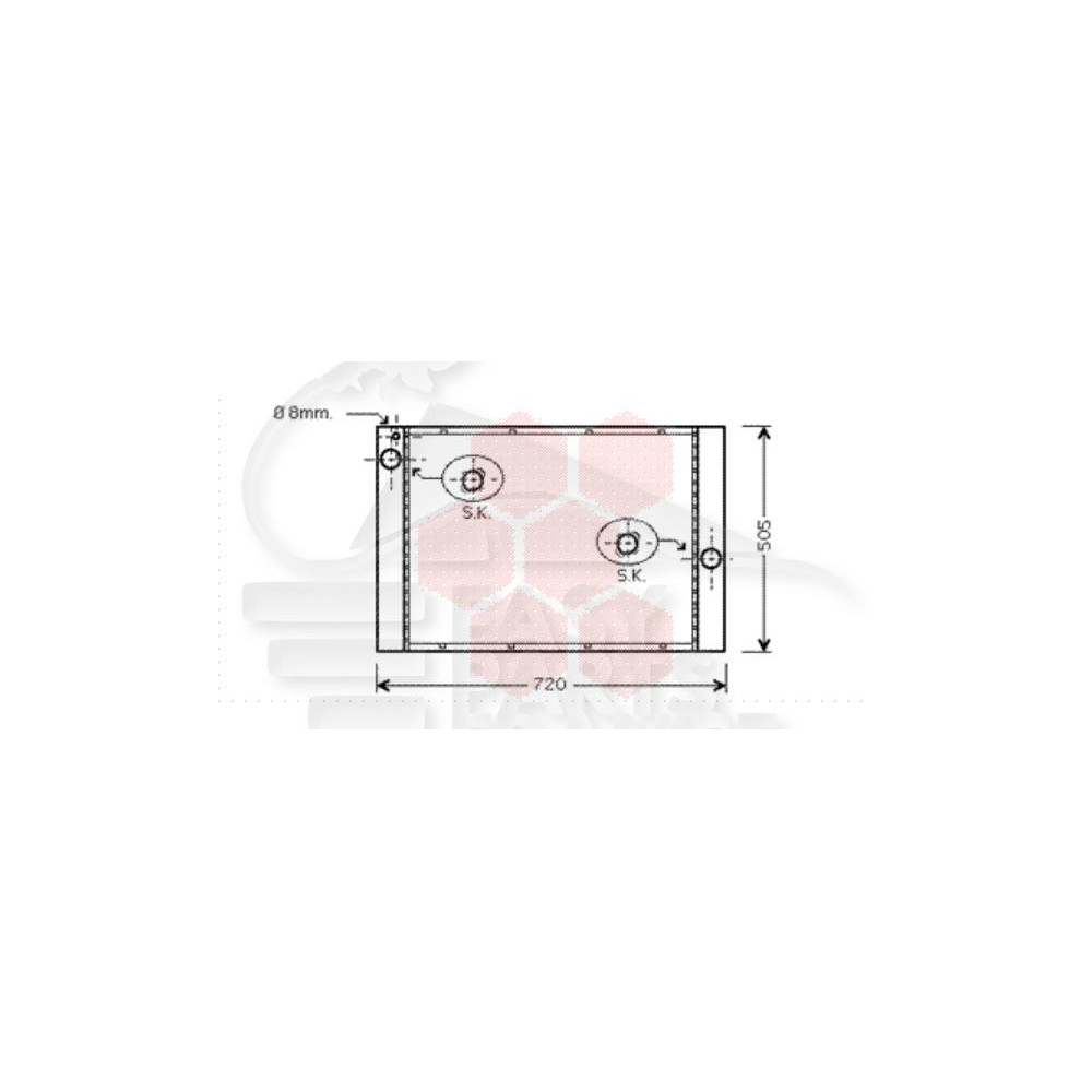 RADIATEUR ESSENCE BOÎTE MÉCA 623 X 486 X 24 → 05 pour BMW S5 E60