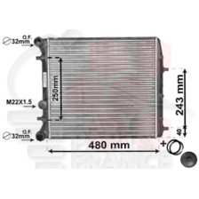 RADIATEUR 1.2 SANS CLIM - 430 X 415 X 23 pour VOLKSWAGEN FOX