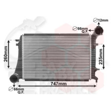 ECHANGEUR 2.0 TDI 618 X 407 X 32 pour VOLKSWAGEN PASSAT