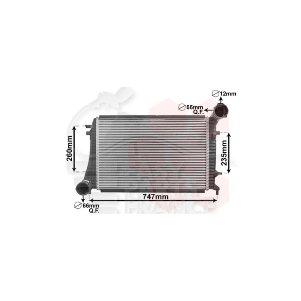 ECHANGEUR 2.0 TDI 618 X 407 X 32 pour VOLKSWAGEN PASSAT