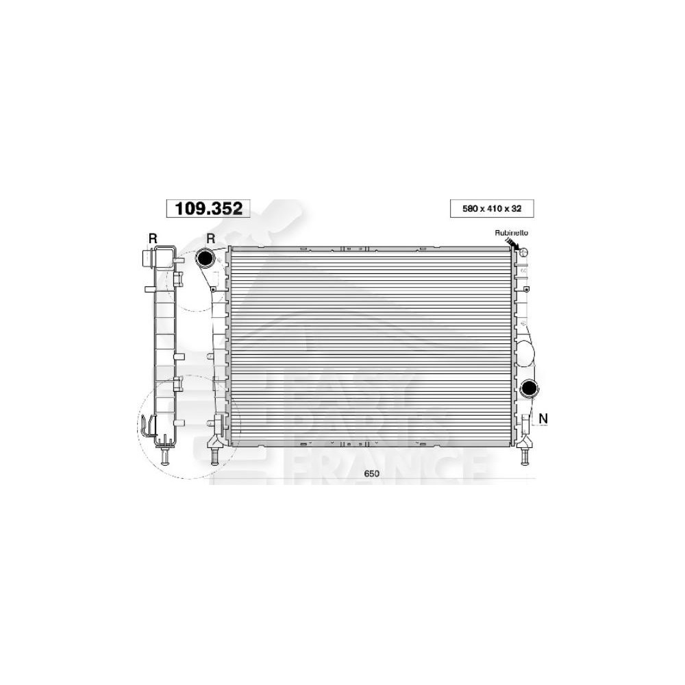 RADIATEUR 1.9 JTD AVEC OU SANS CLIM 580 X 410 X 32 pour ALFA ROMEO 147
