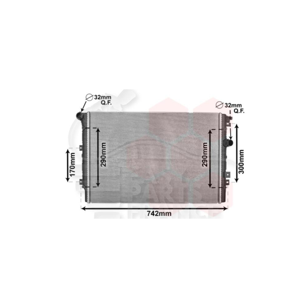 RADIATEUR 1.4/2.0 TSI - 2.0 TDI 650 X 452 X 34 pour VOLKSWAGEN SHARAN