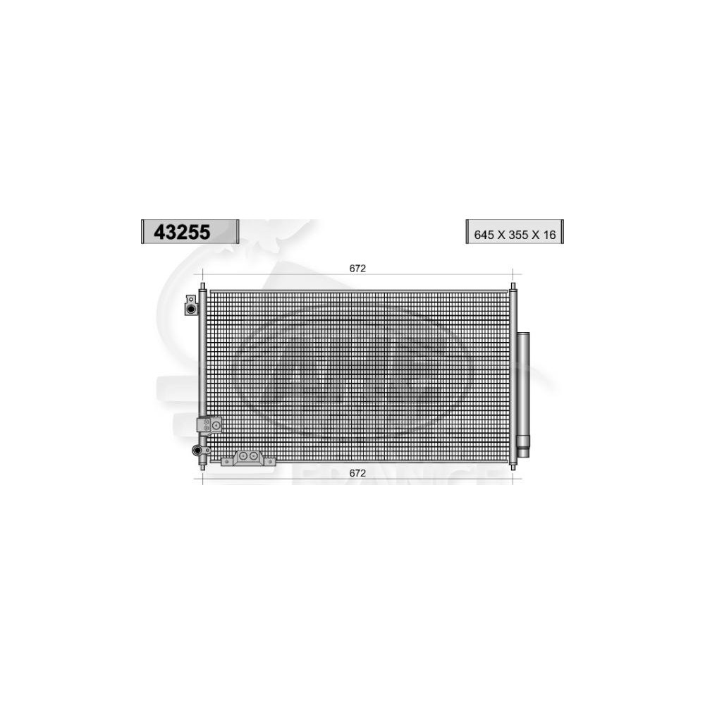 CONDENSEUR 2.2 CDTI 645 X 355 X 16 pour HONDA ACCORD