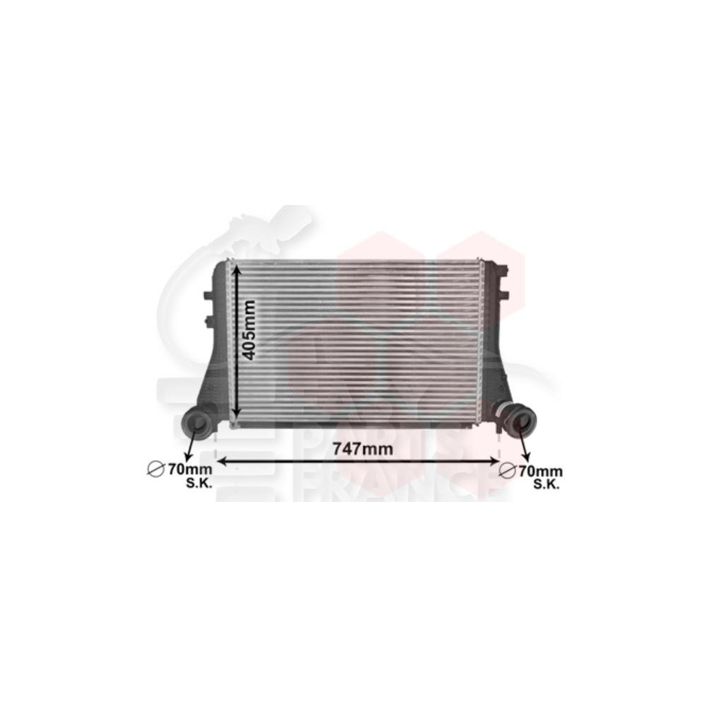 ECHANGEUR 1.4 TSI - 2.0 TSI MOTEUR CAWB - 2.0 TDI MOTEUR CBDB → 10/10 - 615 X 410 X 32 pour VOLKSWAGEN SCIROCCO