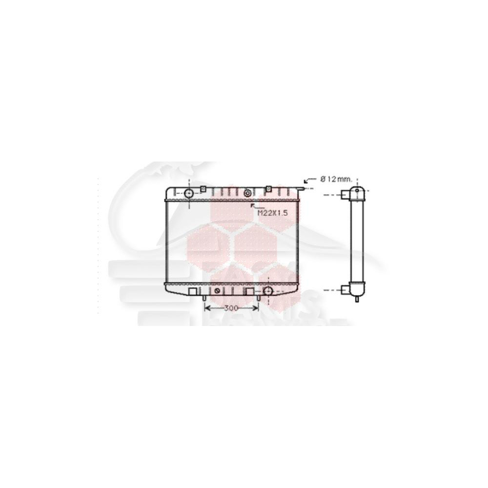 RADIATEUR 2.5 TD → 08/95 405 X 595 X 42 pour OPEL FRONTERA