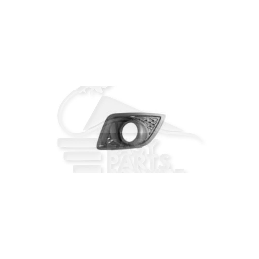GRILLE DE PARE-CHOC AVANT-GAUCHE AVEC EMPLACEMENT ANTI-BROUILLARD NOIRE pour FORD FIESTA