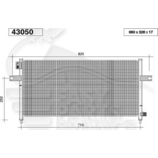 CONDENSEUR 2.5 DROIT - 2.7 TD pour NISSAN KING KAB