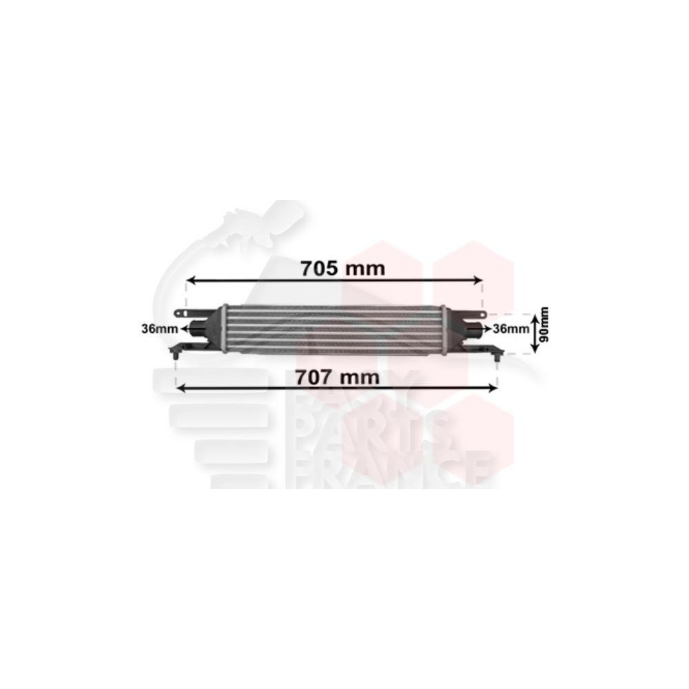 ECHANGEUR 1.3 MJTD 75PS 450 X 100 X 52 pour FIAT GRANDE PUNTO