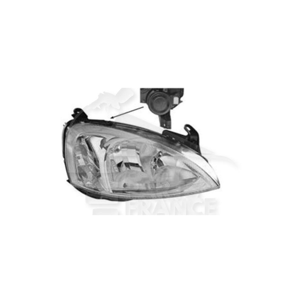 PHARE OPTIQUE DROIT H7+H7 ÉLECTRIQUE SANS MOTEUR MODÈLE VALEO - 10/02 - 07/04 pour OPEL COMBO