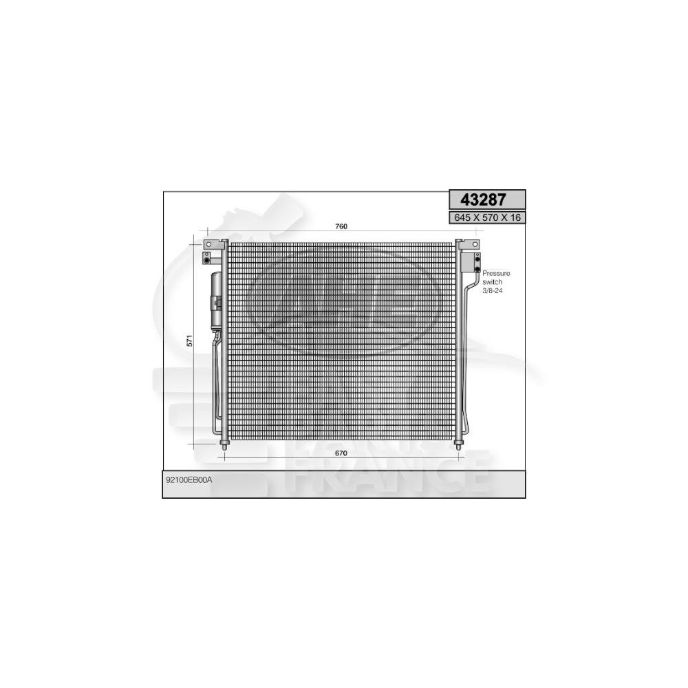 CONDENSEUR TOUS TYPES pour NISSAN PATHFINDER