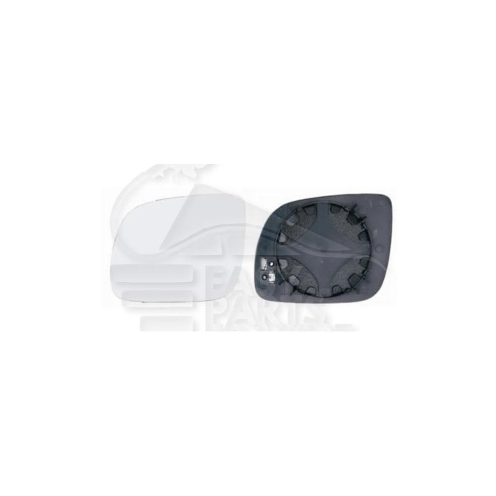 GLACE DE RÉTROVISEUR GAUCHE CHAUFFANT ASPHERIQUE → 09/03 GRAND MODÈLE 16.5 CM pour SEAT TOLEDO