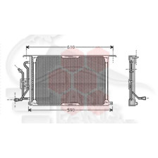 CONDENSEUR TOUS TYPES 515 X 362 X 22 pour FORD FIESTA