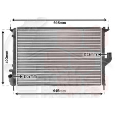 RADIATEUR 1.6I SANS CLIM 585 X 415 X 20 pour DACIA DUSTER