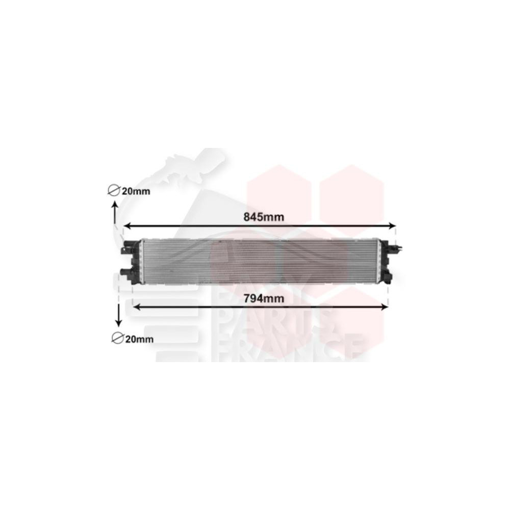 RADIATEUR AUXILIAIRE 2.0 TDI - 720 X 132 X 54 pour AUDI A6