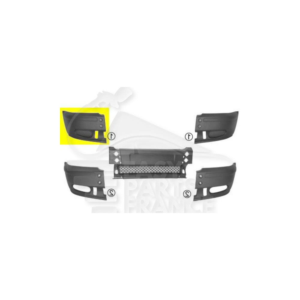 CROSSE DE PARE-CHOC AVANT-GAUCHE NOIRE pour FORD TRANSIT