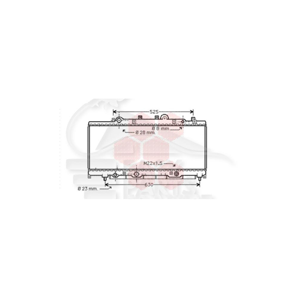 RADIATEUR 1.4I 12V AVEC CLIM 270 X 757 X 27 pour LANCIA YPSILON