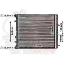 RADIATEUR 1.4I 16V BOÎTE MÉCA SANS CLIM 428 X 411 X 22 pour VOLKSWAGEN FOX