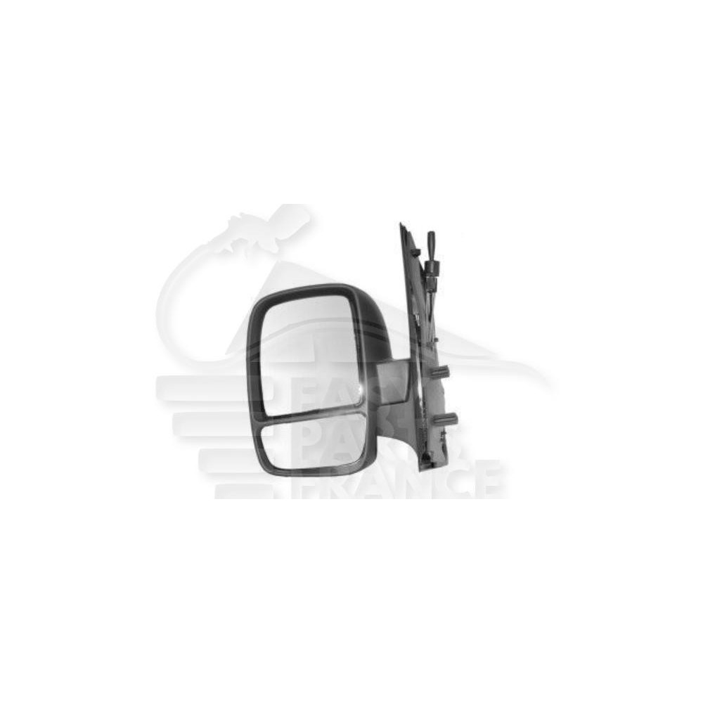 RÉTROVISEUR GAUCHE A CABLE DOUBLE GLACE NOIR pour PEUGEOT EXPERT