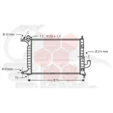 RADIATEUR 1.7 TD AVEC CLIM 495 X 374 X 42 pour OPEL VECTRA