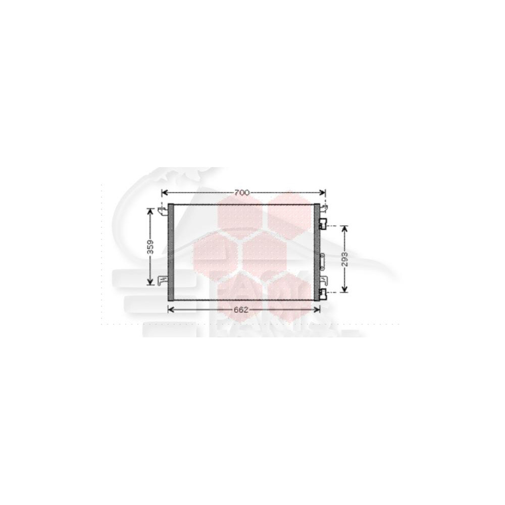 CONDENSEUR 1.8/2.2/3.2 658 X 411 X 19 pour OPEL SIGNUM