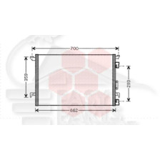 CONDENSEUR 1.8/2.2/3.2 658 X 411 X 19 pour OPEL VECTRA
