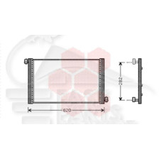CONDENSEUR 1.6 MODÈLE MAGNETI 547 X 280 X 18 pour FIAT MULTIPLA