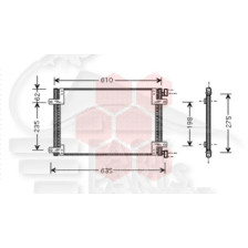 CONDENSEUR 1.2/1.6 559 X 312 X 18 pour FIAT DOBLO