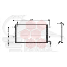 CONDENSEUR TOUS TYPES 565 X 330 X 25 pour VOLKSWAGEN VENTO