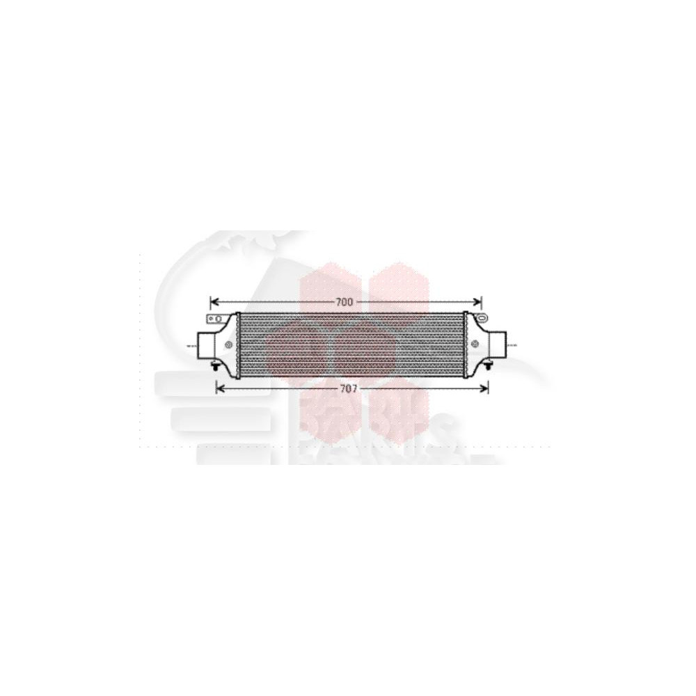 ECHANGEUR 2.0 JTDM 08→ 580 X 144 X 80 pour FIAT BRAVO