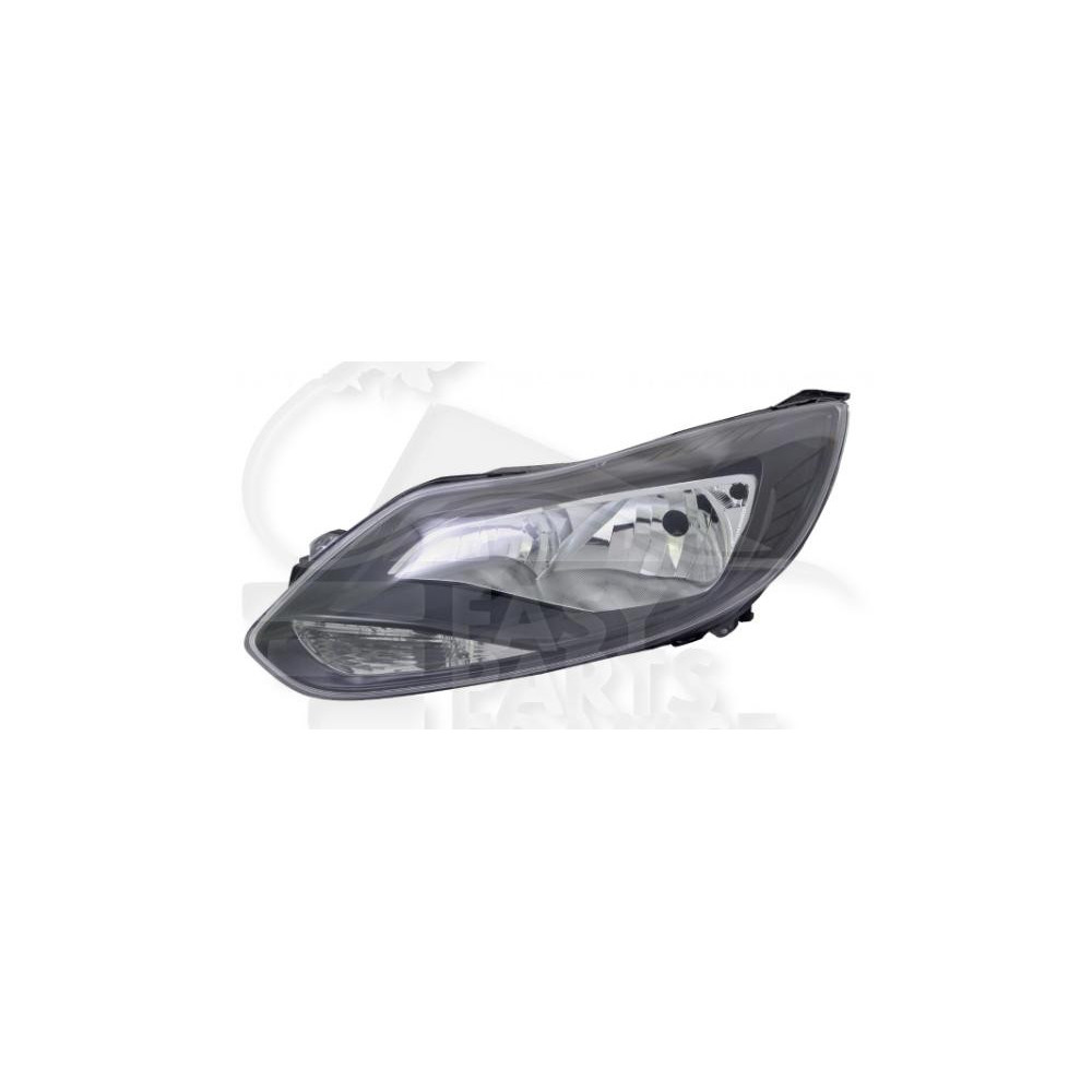 PHARE OPTIQUE GAUCHE H1+H7 ÉLECTRIQUE AVEC MOTEUR FOND NOIR pour FORD FOCUS