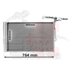 CONDENSEUR TOUS TYPES 727 X 439 X 16 pour VOLKSWAGEN TOUAREG