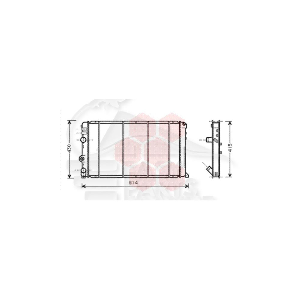 RADIATEUR 1.9 DTI AVEC CLIM - 2.8 TDI 730 X 390 X 34 pour RENAULT MASTER