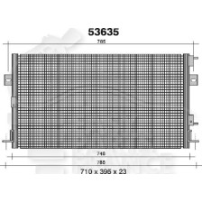 CONDENSEUR DE CLIM 2.5 TD 690 X 388 X 22 pour CHRYSLER VOYAGER