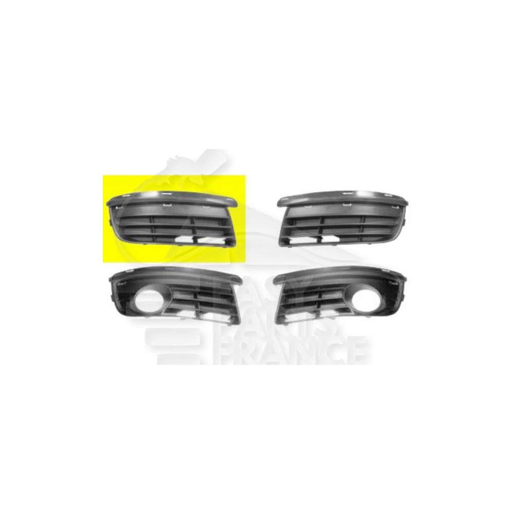 GRILLE DE PARE-CHOC AVANT-DROIT NOIRE SANS EMPLACEMENT ANTI-BROUILLARD pour VOLKSWAGEN JETTA