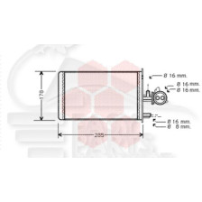 RADIATEUR DE CHAUFFAGE TOUS TYPES 243 X 178 X 42 pour CITROEN C25