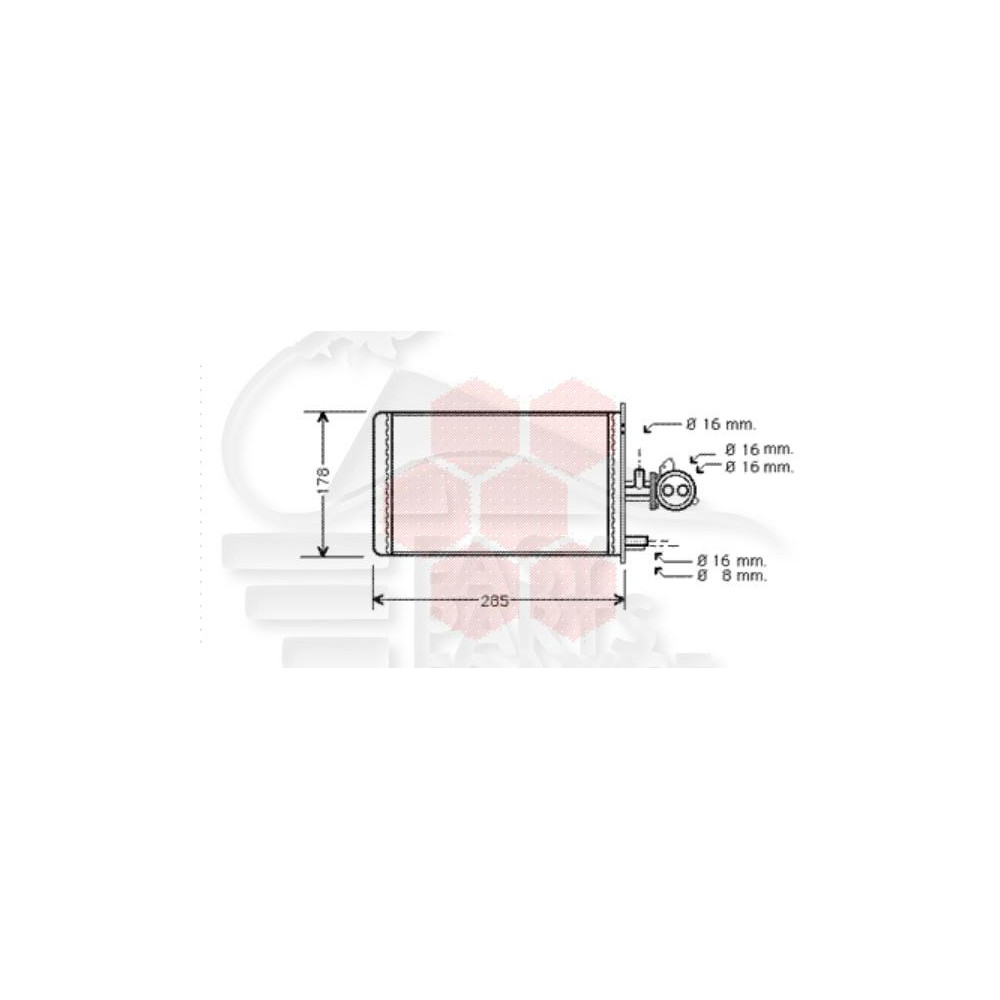 RADIATEUR DE CHAUFFAGE TOUS TYPES 243 X 178 X 42 pour CITROEN C25