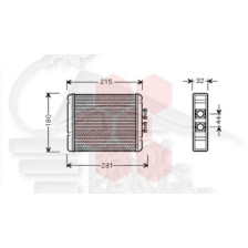 RADIATEUR DE CHAUFFAGE TOUS TYPES 190 X 176 X 32 pour AUDI A2
